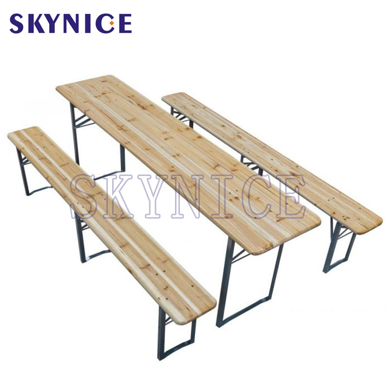 Beliebtes Wetter Resistant Garden Folable Wooden Beer Table Set